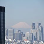 Mount Fuji as seen from Bunkyo Civic center
