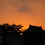 Sunset at Nippori station